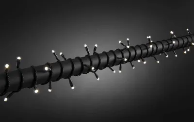Produktbild von Konstsmide - Mini LED Lichterkette, mit Multifunktion, Steuergerät und Memoryfunktion, 40 warm weiße & 40 kalt weiße Dioden, 24V Außentrafo, schwarzes Kabel ; 6404-150