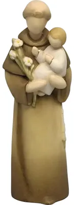 Heiliger Antonius, Holzfigur 20 cm, handbemalt, modern