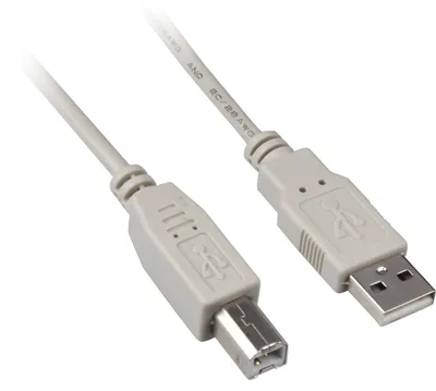 Productafbeelding van USB 2.0-kabel, USB-A connector > USB-B connector (grijs, 0,5 meter)