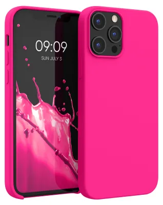 Produktbild von kwmobile Handyhülle für iPhone 12 Pro Max Hülle, für iPhone 12 Pro Max Case - Hülle Silikon - kabelloses Laden - Neon Pink