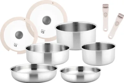 Produktbild von PETAL 9-teiligies Kochgeschirr-Set, Edelstahl