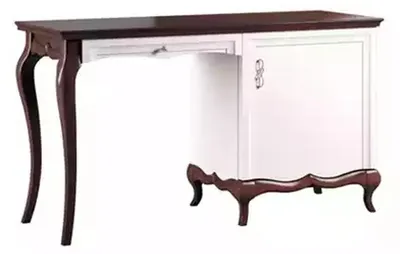 Produktbild von Klassischer Schreibtisch  Büromöbel aus weißem Holz Exklusiv