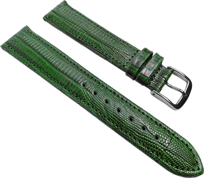 Produktbild von Minott Teju-Print Ersatzband Uhrenarmband Kalbsleder Band Grün 23716S, Stegbreite:12mm