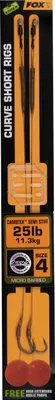 Produktbild von Fox Fishing Edges Curve Short Rig Camotex Semi Stiff # 4 Silver Angelhake
