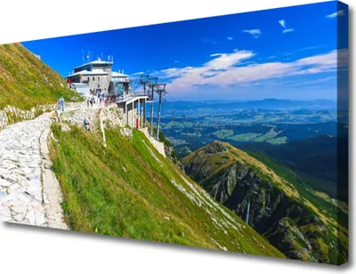 Produktbild von Tulup Leinwand-Bilder 100x50 Wandbild Canvas Kunstdruck Gebirge Weg Landschaft