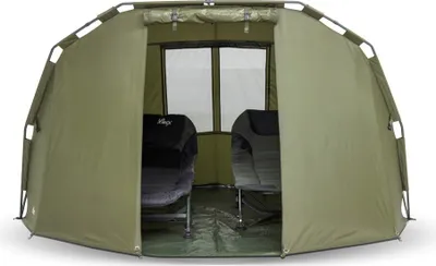 Produktbild von Lucx Caracal Bivvy Angelzelt für 1–2 Mann – wasserdichtes Karpfenzelt mit Überwurf (Winterskin), herausnehmbarer Bodenplane & 10.000 mm Wassersäule