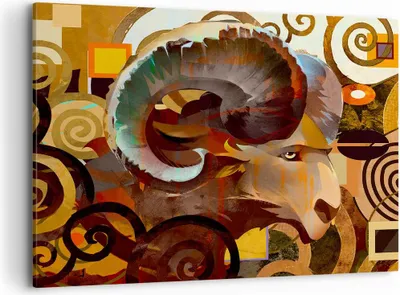 Produktbild von Bild auf Leinwand - Leinwandbild - Tier Abstraktion - 100x70cm - Wand Bild - Wanddeko - Wandbilder - Leinwanddruck - Bilder - Kunstdruck - Wanddekoration - Leinwand bilder - Wandkunst - AA100x70-4037