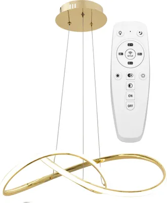 Produktbild von tooLight Pendellampe App394-Cp Modern Gold Led + Fernbedienung 1-Lichtquelle 40W 55X55X14,5Cm Einstellbar