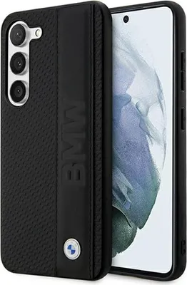 Zdjęcie produktu dla BMW Leather Textured & Stripe - Etui Samsung Galaxy S23+ (czarny)