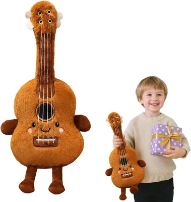 Produktbild von Plüschgitarre, Spielzeug, für Kinder und Erwachsene, weiches Musikinstrument