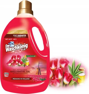 Produktbild von WaschKönig Waschgel Frühling in Holland Color – 110 Portionen 3,305 L