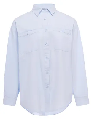 Produktbild von Herren Hemd, blau, Größe M, 100% Baumwolle, reguläre Passform, klassischer Kragen, lange Ärmel
