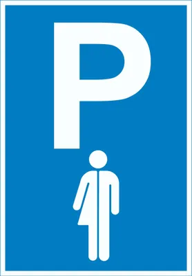Produktbild von Parkplatz Transgender Schild A6 (105x148mm)