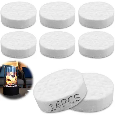 Produktbild von Keramikwolle für Bioethanol 14 Stück 85x85x25mm hitzebeständig