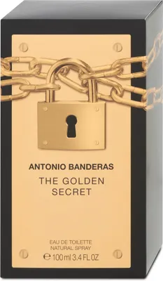 Produktbild von Antonio Banderas The Golden Secret 100 ml, Männer, 100 ml, Nicht nachfüllbare Flasche, Apfel, Apple, Leder, Vanille
