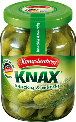 Produktbild von Hengstenberg Knax Gewürzgurken knackig & würzig (185 g)