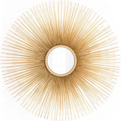 Produktbild von Casa Padrino Luxus Wand Spiegel Sonne Gold - Convexer Spiegel