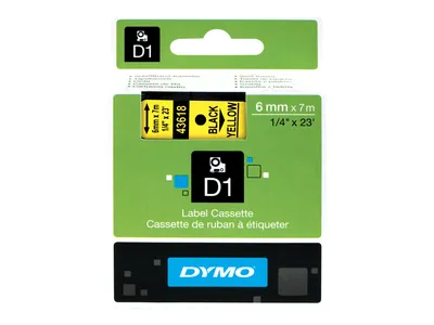 Obrázek produktu pro S0720790 Dymo D1 6Mm Schwarz-Gelb