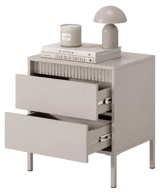 Produktbild von Gasalisa - Nachttisch, 54x40x56h cm Beige, 2 Schubladen