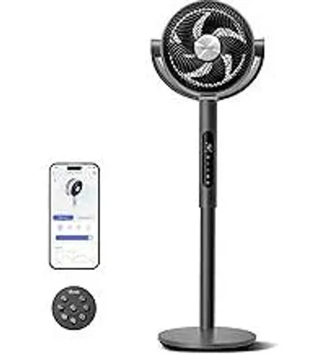 Produktbild von Levoit 20dB Standventilator sehr leise mit intelligenter Steuerung via APP & Alexa, DC Motor mit 30m Wurfweite, Ventilator mit Kühlung, Fan mit Fernbedienung, 4 Modi 12 Stufen 12 Std Timer
