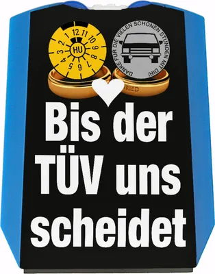 Produktbild von Bis der uns scheidet Autoliebhaber Parkscheibe in schwarz