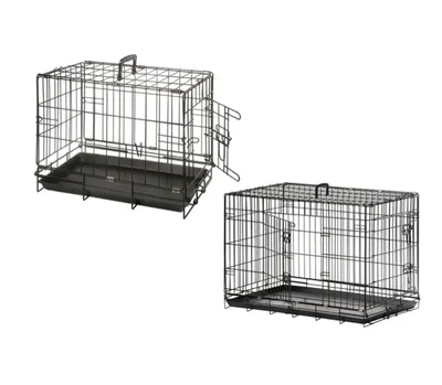 Produktbild von Transportkäfig / Drahtkäfig schwarz Karlie zweitürig 93x57x62cm