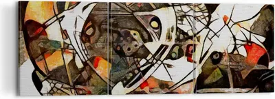 Produktbild von Bild auf Leinwand - Leinwandbild - Abstraktion modern - 120x40cm - Wand Bild - Wanddeko - Leinwanddruck - Bilder - Kunstdruck - Wanddekoration - Leinwand bilder - Wandkunst - CA120x40-3452