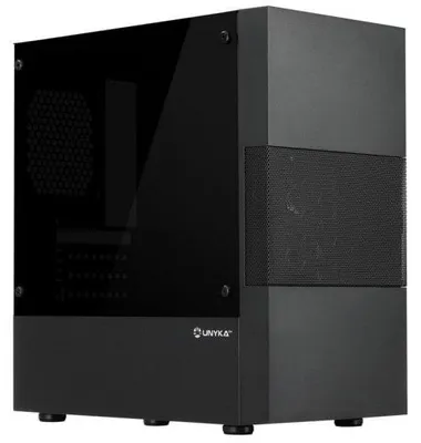 Image de UNYKAch Aero C25 Micro ATX, Micro Tour, PC, noir, ITX, micro ATX, acrylonitrile-butadiène-styrène (ABS), SGCC, bureau à domicile