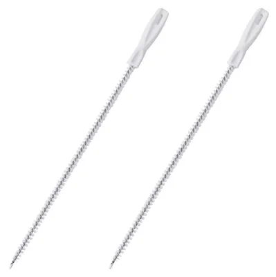 Abflussreiniger-Bürsten-Set, 45 cm, 2 Stück, flexibel, für Haare