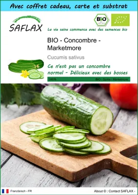 Image de SAFLAX Ensemble-cadeau -- Concombre - Marketmore - 20 graines - Cucumis