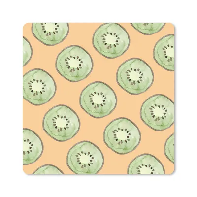 Produktbild von MuchoWow® Mauspad Mousepad Kiwi - Obst - Aquarell - Schablonen 20x20 cm - Mousepads - Maus Mat - Pad - Mausunterlage - Desk Mat - Bureauartikeln