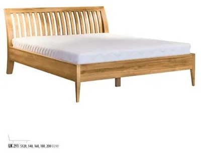 Produktbild von Holzbett Bett Doppelbett Echtholz Schlafzimmer Hotel Betten 180x200cm Eiche Neu