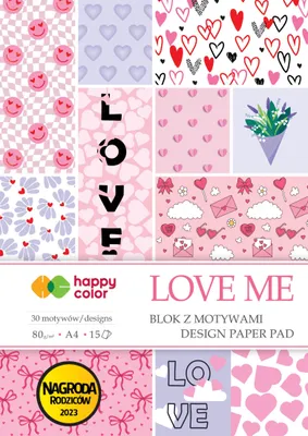 Zdjęcie produktu dla Happy Color Blok rysunkowy Love Me A4 30 kartek 80g