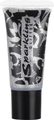 Obrázek produktu pro Třpytivý gelový make-up v tubě stříbrný 25 ml - Jedna velikost