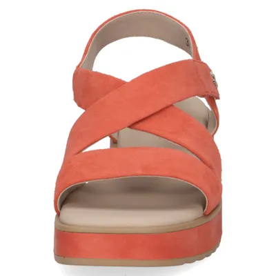 Produktbild von Caprice Damen Sandale Plateau Kreuzriemen Keilabsatz 9-28305-44, Größe:36 EU, Farbe:Orange