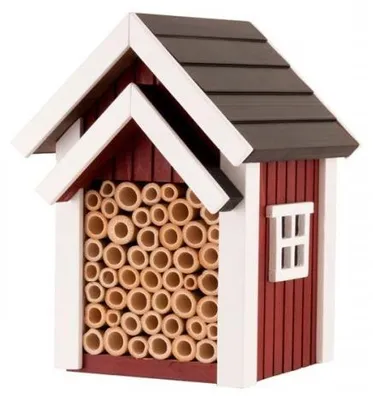 Imagen del producto de Jardín para la vida silvestre. Hotel para abejas, color rojo