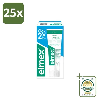 Zdjęcie produktu dla 25 sztuk pasty do zębów Elmex Sensitive - dla zębów wrażliwych - 75 ml - zestaw ekonomiczny