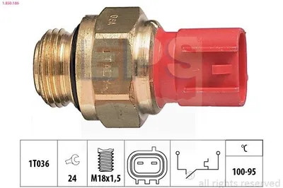 Produktbild von EPS 1.850.186 Temperaturschalter Kühlerlüfter Thermoschalter für SUZUKI SWIFT II Schrägheck (EA, MA) für SUBARU JUSTY II (JMA, MS)