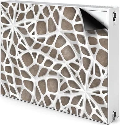 Produktbild von Magnet Verkleidung Abdeckung Heizkörperabdeckung Heizkörperabdeckung 110x60 cm - Muster, weiß, gitter
