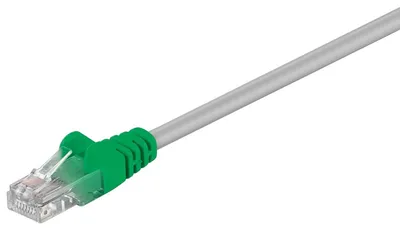 Produktbild von Goobay CAT 5e Crossover-Patchkabel, U/UTP, Grau-Grün, 1 m, CCA Kupfergemisch