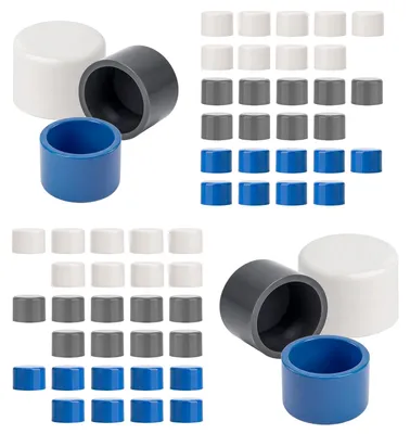 Imagen del producto de Tapones para tubos de PVC, 60 unidades, de 20/25 mm, para tuberías de agua