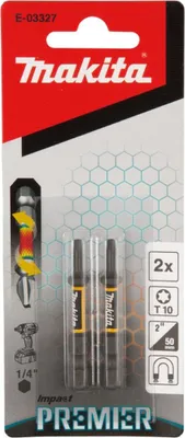 Image de Makita Impact Premier Bits T10 50 mm T10 - 50 mm - 1/4" - 2 pcs.