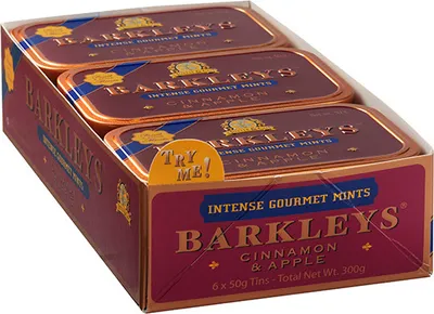 Produktbild von Barkleys Cinnamon & Apple 6 x 50 gr. Dosen