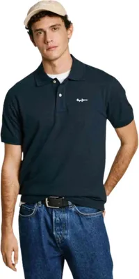 Produktbild von Herren Kurzarm-Poloshirt Blau – Nachhaltige Baumwolle & Stickerei
