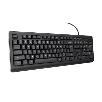Produktbild von Trust Primo, Volle Größe (100%), Kabelgebunden, USB, Membran Key Switch, QWERTY, Schwarz