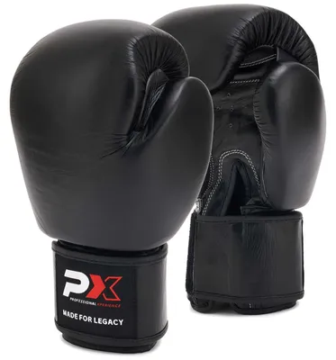 Produktbild von PX Boxhandschuhe Legacy Leder Schwarz(8 Unzen)