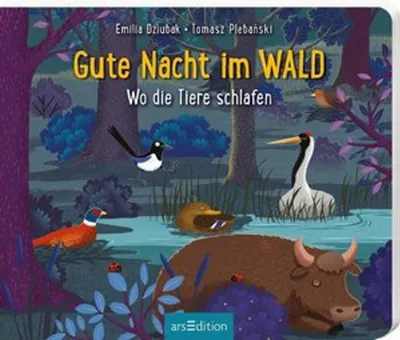 Image de Gute Nacht im Wald interaktives Pappbilderbuch mit Illustrationen von Emilia Dziubak für Kinder ab 18 Monaten