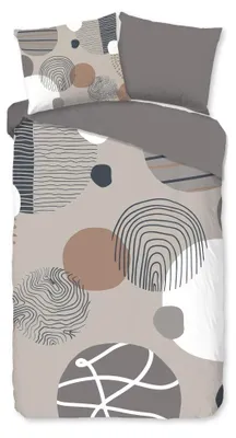 Productafbeelding van Good Morning Dekbedovertrek "Hendrik" - Grijs - (140x220 cm) - 100% Katoen