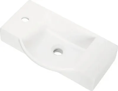 Produktbild von form&style Waschtisch FELINA 54,7 x 32,5 cm weiß glänzend Ablage rechts