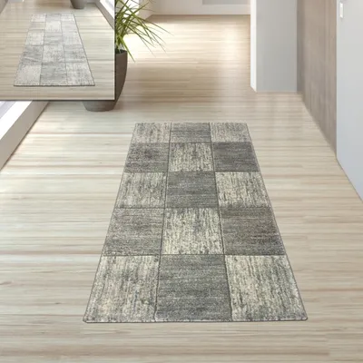 Image de Tapis de salon gris - 80 x 150 cm